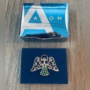 Avon Heavenly Angel Birthstone Tac Pin for May New With Box 2008